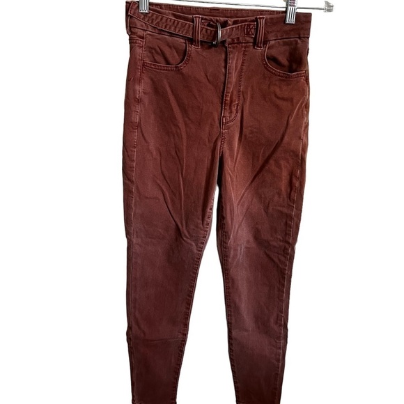 AEO Burnt Orange Short Curvy Super Hi Rise Jeggings - Picture 1 of 10